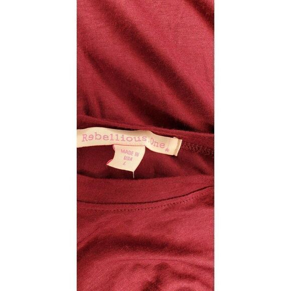 Rebellious One Long Sleeve Side Scrunch T-Shirt  L - Picture 2 of 7